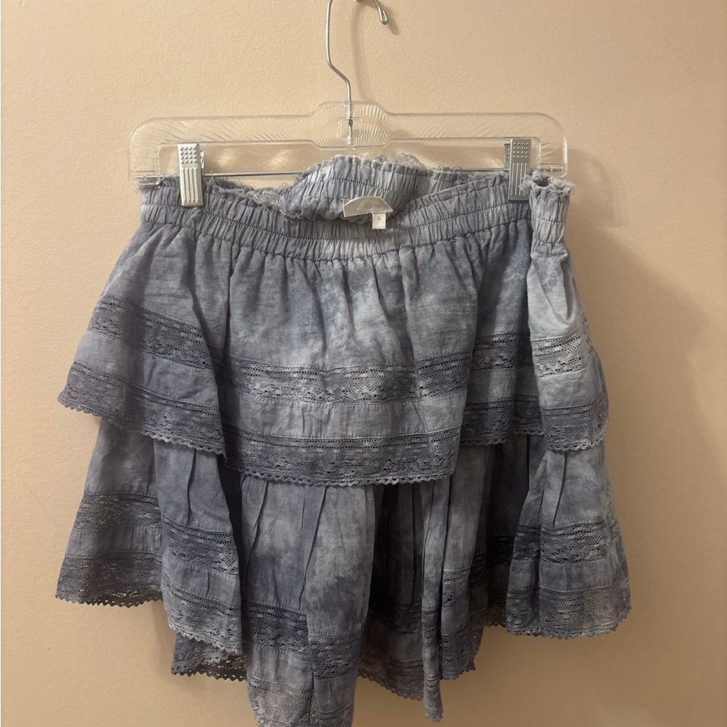 Blue Ruffle Love Shack Fancy Skirt